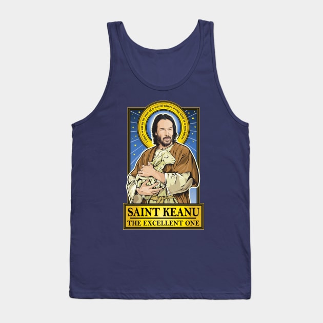 Saint Keanu Tank Top by Pop Art Saints